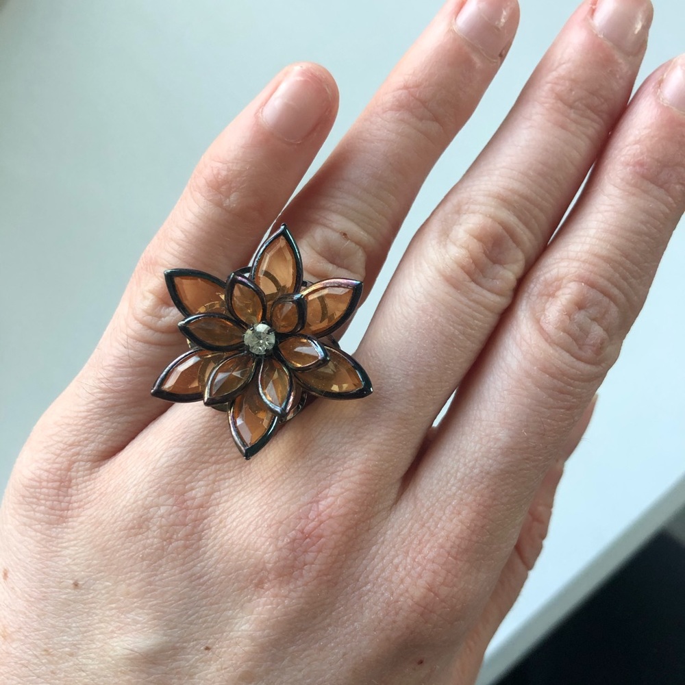 Adjustable Statement Floral Ring
